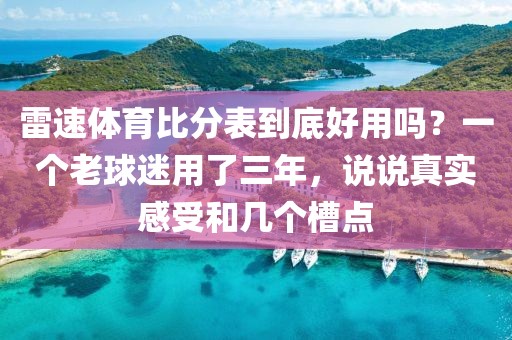 雷速体育比分表到底好用吗？一个老球迷用了三年，说说真实感受和几个槽点