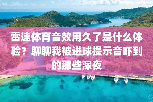 雷速体育音效用久了是什么体验?聊聊我被进球提示音吓到的那些深夜