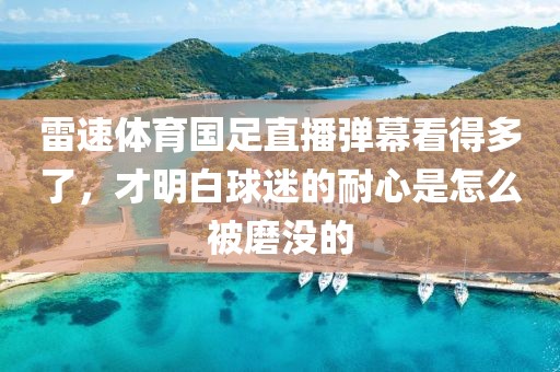 雷速体育国足直播弹幕看得多了，才明白球迷的耐心是怎么被磨没的